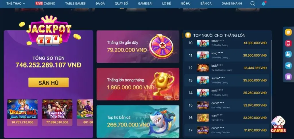 Giao diện nền tảng cá cược thể thao vnd88 với các tính năng nổi bật